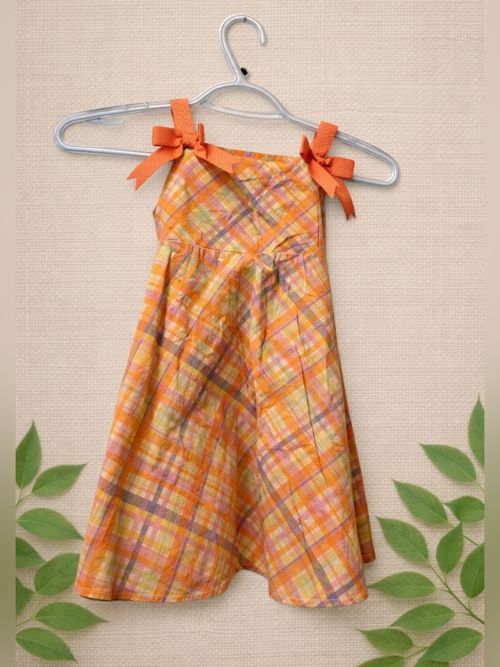 Bonnie Jean Plaid Summer Dress – 3T – Bright Colors & Bow Details